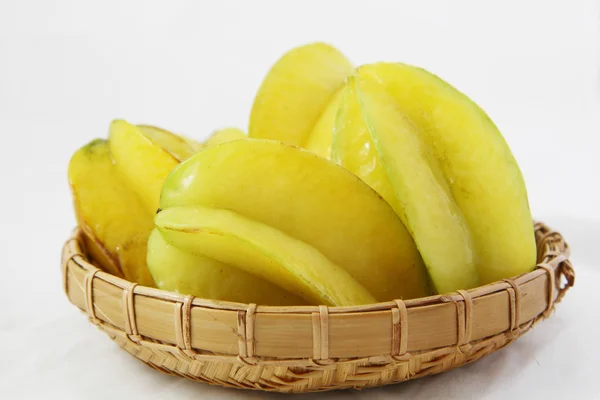 Hasır sepetleri meyve carambola
