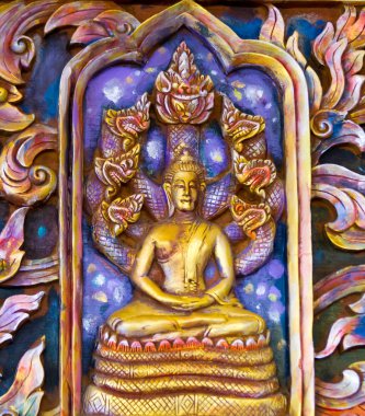 Tay tapınak bulanık Bhudha heykel