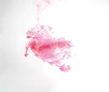 Hareket rengi suya düşer, mürekkep kıvrılır, mürekkep soyutlanır. Suyun altında süslü bir mürekkep bulutu. Kristal renkler ve suda mürekkep. Soyut arkaplan