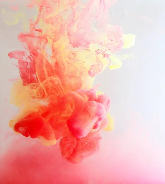 Motion Color Drop Water Ink Swirling Colorful Ink Abstraction Fancy — 스톡 사진