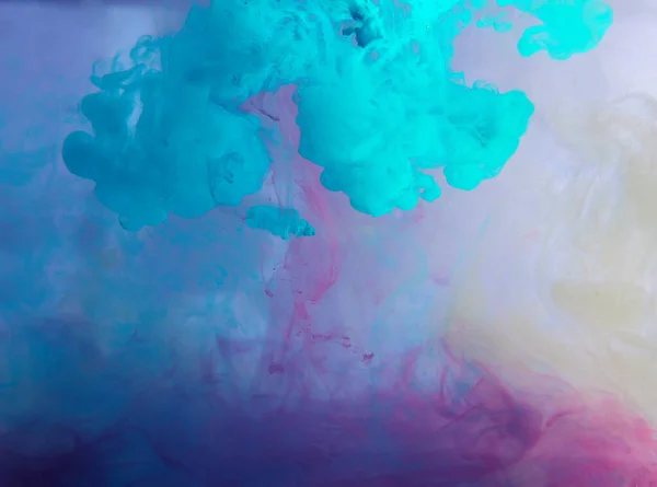 Motion Color Drop Water Ink Swirling Colorful Ink Abstraction Fancy — 스톡 사진