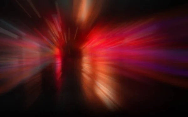 Blurred Car Light Reflexion Road Wet Night City Speed Light — Photo