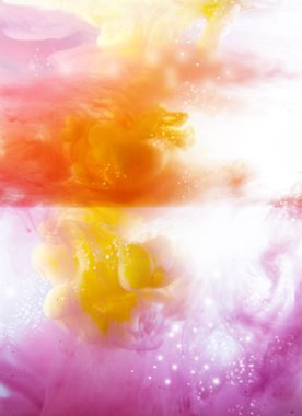 Mürekkep su yumuşak odak süslü rüya bulutu