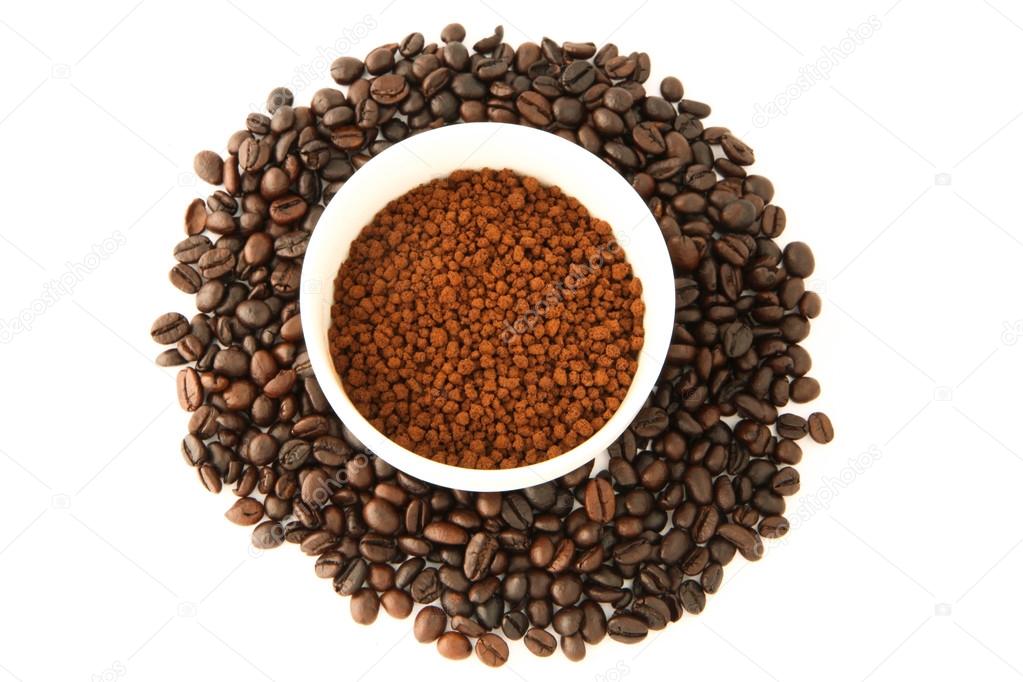 Feijão de café no fundo branco — Stock Photo © janonkas