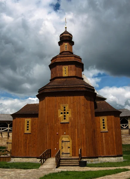 Дерев'яні Православна Церква — стокове фото