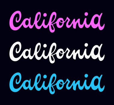 Kaliforniya harfleri. Eski vektör grunge harfleri. 