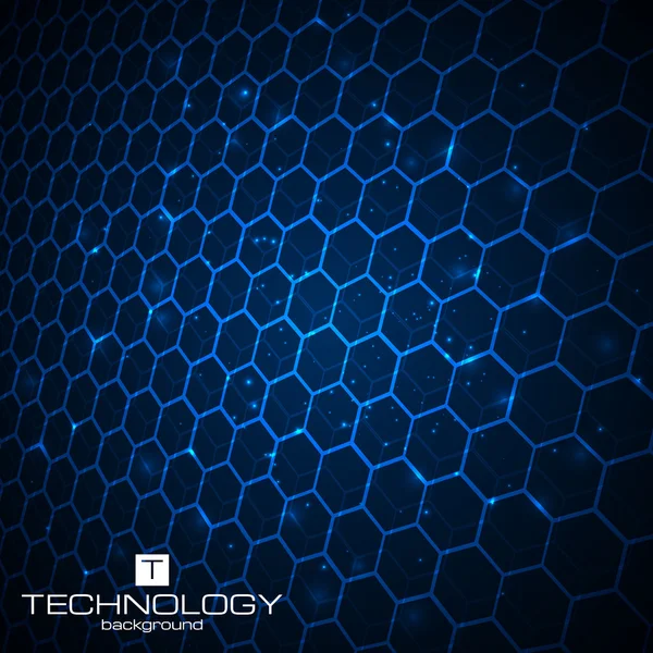 Fond technologique avec texture nid d'abeille . — Image vectorielle