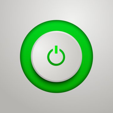 Yeşil güç düğmesi.