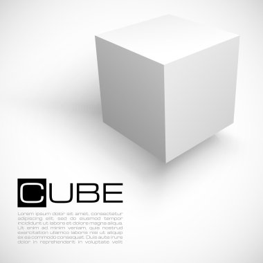 3d küp beyaz arka plan üzerinde izole.
