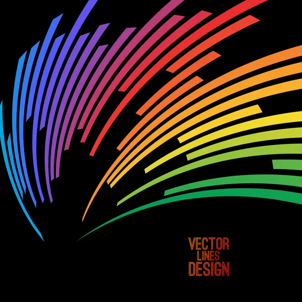 Fondo de líneas coloridas. — Vector de stock