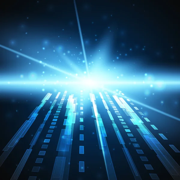 Fütüristik dijital arka plan. Yol konsepti.