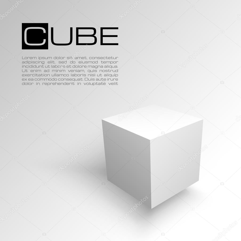 Cube isolated on white background. Shipping or transportation concept. White box.