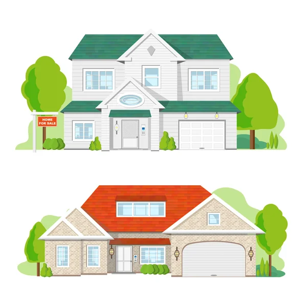 House on white background — Stock Vector