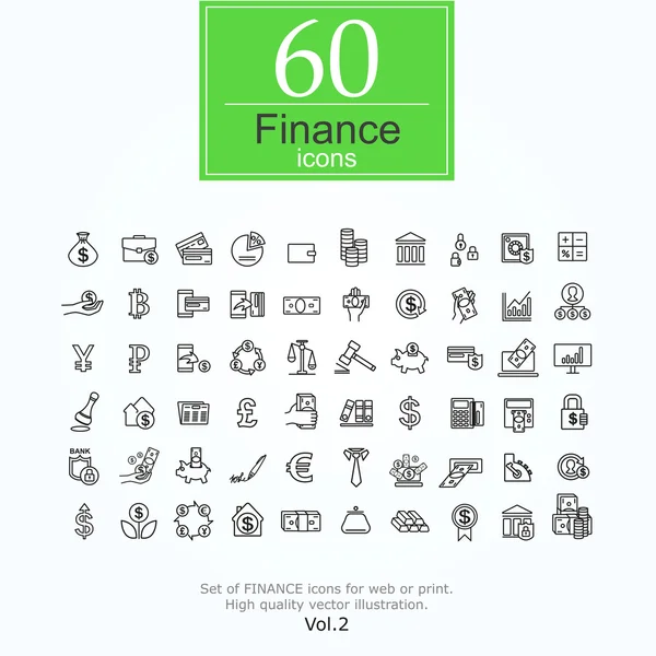 Set Financiën pictogrammen — Stockvector