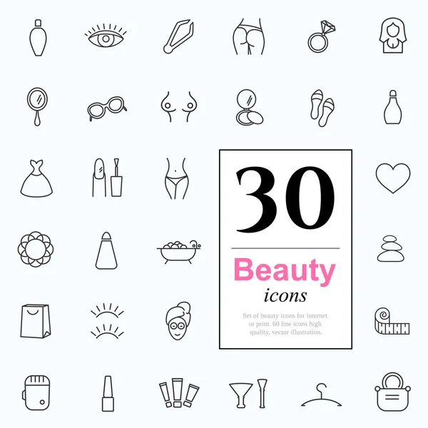 30 красу ікони — стоковий вектор