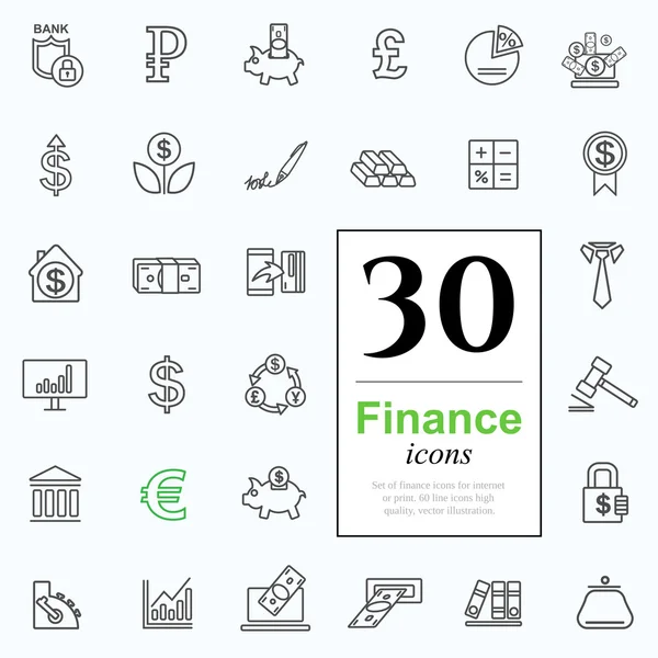 Set Financiën pictogrammen — Stockvector