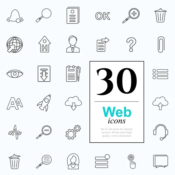 30 iconos web — Archivo Imágenes Vectoriales