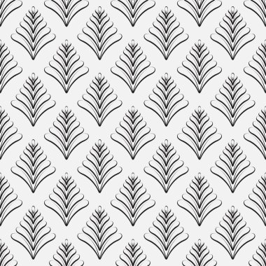 Kusursuz çiçek deseni. Klasik antika vektör süsü. Geometrik yinelenen doku.