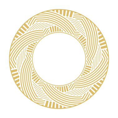 Metin için yeri olan doğrusal dekoratif çerçeve. Minimalist vektör süsü. Monogram, tebrik kartı, düğün davetiyesi. Vektör grafikleri.