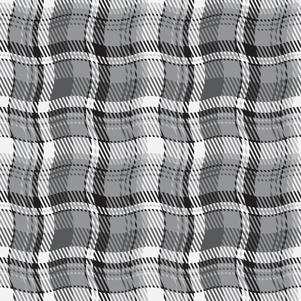 Schwarz Weiß Kariertes Muster Abstrakte Nahtlose Streifentapete Monochrome Moderne Käfigstruktur — Stockvektor
