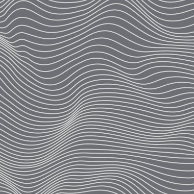 Dalgalı tek renkli doğrusal doku. Optik çarpıtma illüzyonuyla soyut bir rahatlama arka planı. Modern gilyoshirovanny deseni. Vektör grafiği..