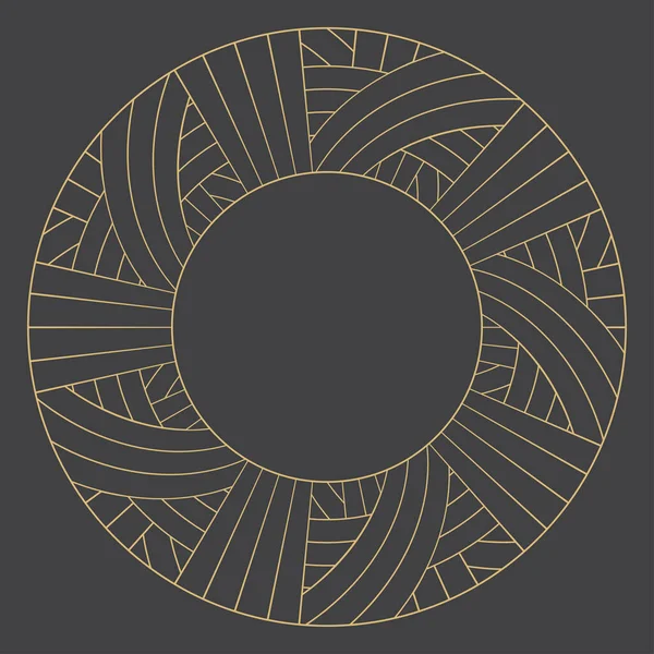 Metin için yeri olan doğrusal dekoratif çerçeve. Minimalist vektör süsü. Monogram, tebrik kartı, düğün davetiyesi. Vektör grafikleri.