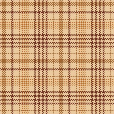 Kahverengi Glen desenli. Kusursuz bir arka plan. Renkli İskoç kafesi. Soyut doku. Kumaşlar, gömlekler ve tekstil üzerine vektör grafikleri.