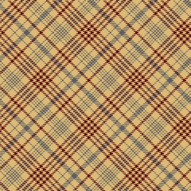 Glen ekose desenli bej, mavi, kırmızı. Kusursuz bir arka plan. Renkli İskoç köşegen kafesi. Soyut doku. Kumaşlar, gömlekler ve tekstil üzerine vektör grafikleri.