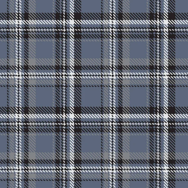 Motif Plaid Glen Bleu Blanc Noir Fond Carreaux Sans Couture — Image vectorielle