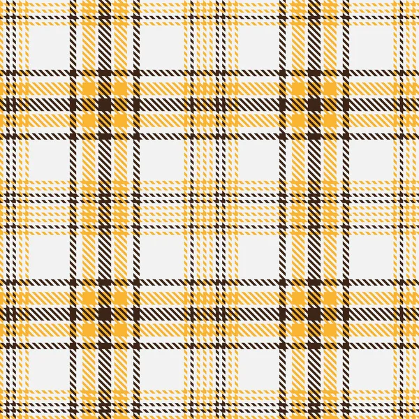 Glen Plaid Pattern Yellow Red White Seamless Checkered Background Colored — Stock Vector