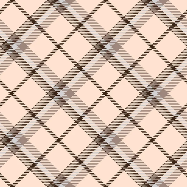 Glen Plaid Pattern Beige Brown Gray Seamless Checkered Background Colored — Stock Vector