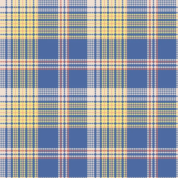 Tartan Motif Classique Carreaux Texture Abstraite Sans Couture Pixel Fond — Image vectorielle