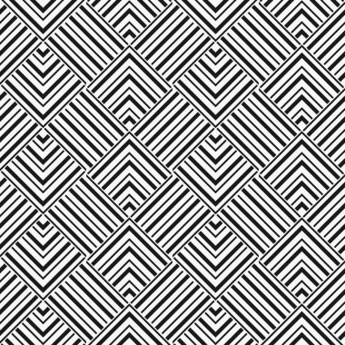 Soyut, dikişsiz geometrik duvar kağıdı. Çizgili, çizgili modern doku. Kafes grafik tasarımı. Vektör illüstrasyonu.