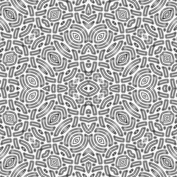 Patrón Geométrico Inconsútil Psicodelico Fondo Abstracto Ilusión Vectorial Vigas Blancas — Vector de stock