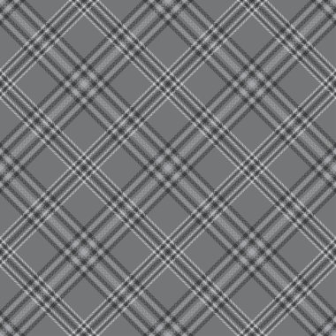 Siyah ve beyaz ekose desenli ringa balığı kemiği. Soyut, dikişsiz tartan duvar kağıdı. Modern moda kafes dokusu. Kumaşlar, gömlekler, tekstil ve perdeler üzerindeki baskı vektör grafikleri.