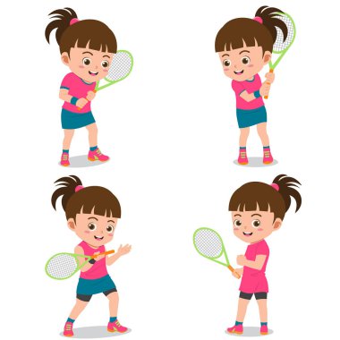 Mutlu Çocuklar Tenis Oynuyor
