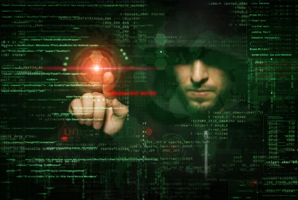 Hacker am Werk — Stockfoto