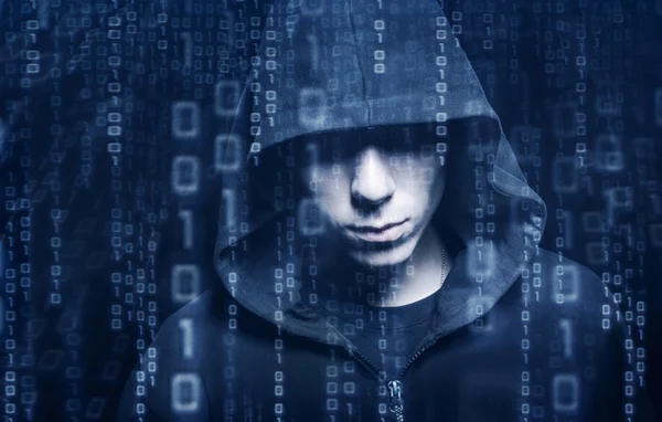 Hacker at work — Stock Photo, Image