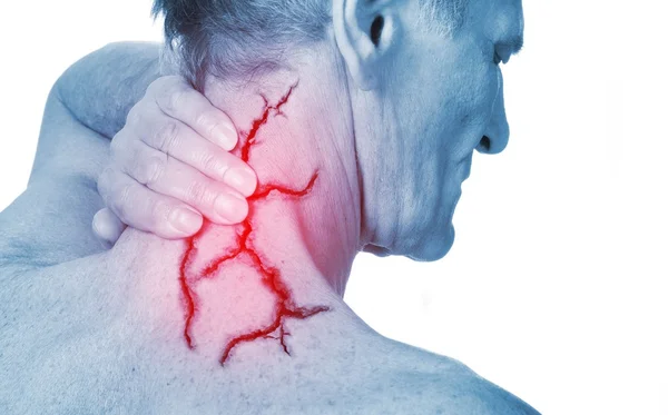 Adam gösteren ağrı kavramı — Stok fotoğraf