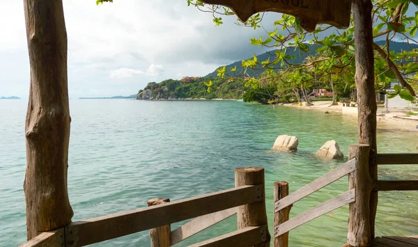 Τοπίο Στην Τροπική Παραλία Του Νησιού Koh Phangan Haad Rin — Φωτογραφία Αρχείου