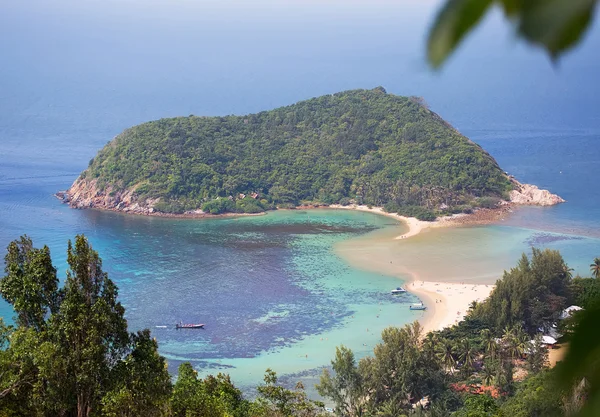 Vista superior de la isla Koh Pangan de la playa de Koh Ma — Foto de Stock