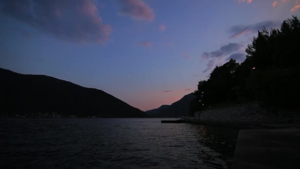 Bahía de Kotor en Montenegro — Vídeo de stock