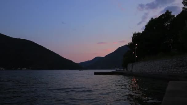 Bucht von Kotor in Montenegro — Stockvideo