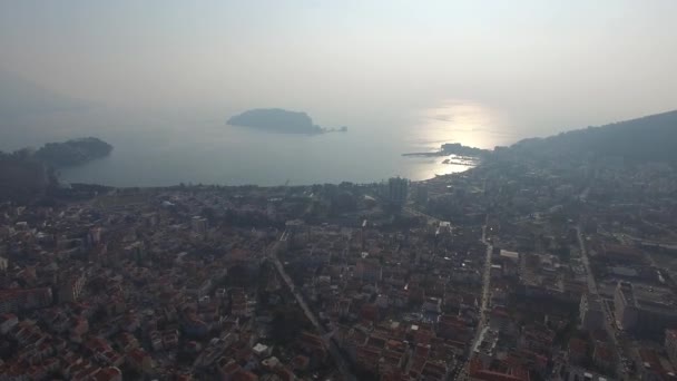 La nuova città di Budva in Montenegro — Video Stock