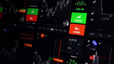 Venedik, İtalya - 06 Nisan 2021: Bitcoin kripto para birimi bilgi analizi ile broker bilgisayar ekranı. Borsa grafiği, dizüstü bilgisayar veya bilgisayar ekranındaki uygulamaya bakın