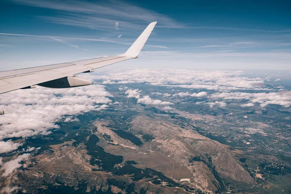 Nice view from the plane of the Apennine mountains