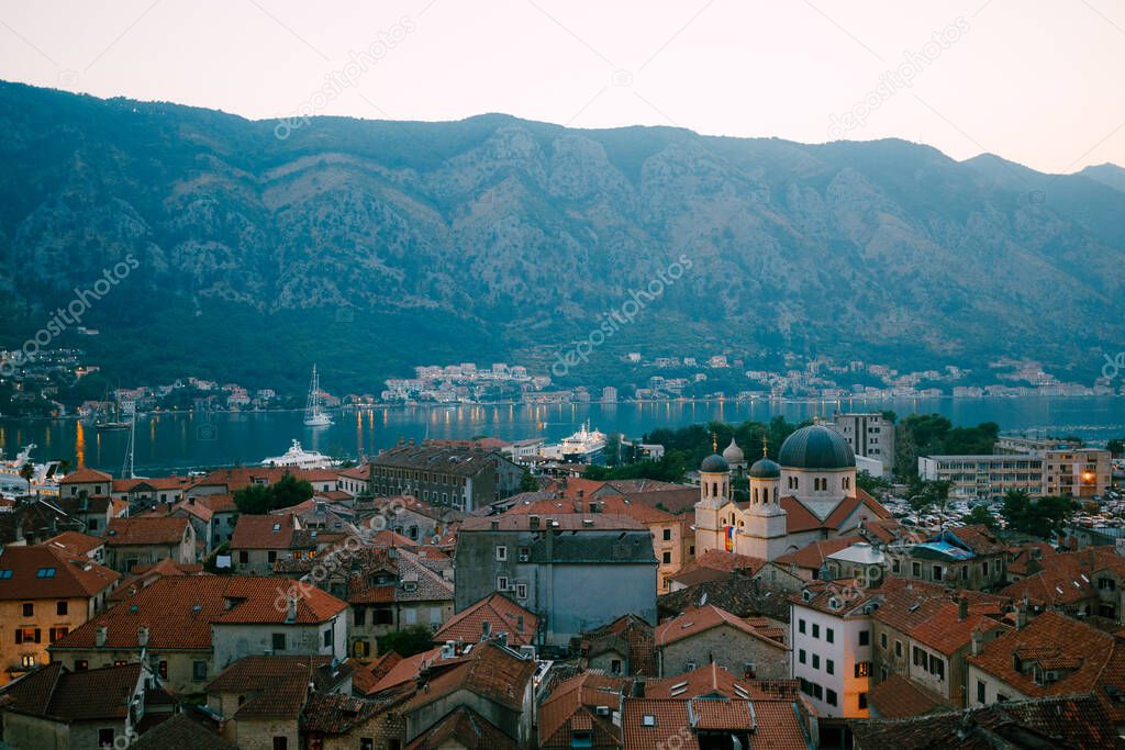  Panoramic view of old town Kotor, Montenegro