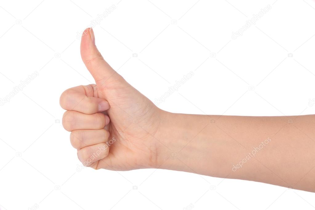 thumbs up isolated on white background