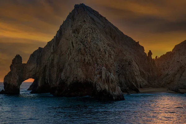 Formation Rocheuse Célèbre Appelée Arche Dans Mer Cortez Cabo San — Photo