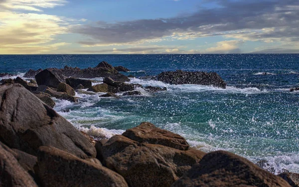 Cortez See Spritzt Gegen Felsen Cabo San Lucas Mexiko — Stockfoto